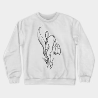 Flower Line Art Crewneck Sweatshirt